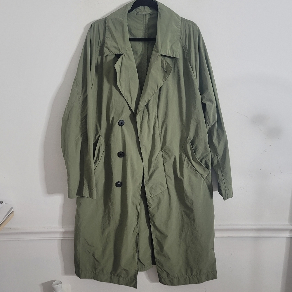 Saturdays New York mens Malmo sage green trench coat nwt - Picture 3 of 9